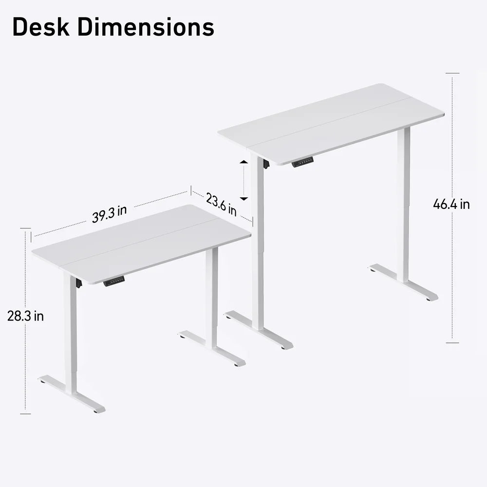 DeerRun® Electric Standing Desk, 47 x 23 Inches Height Adjustable