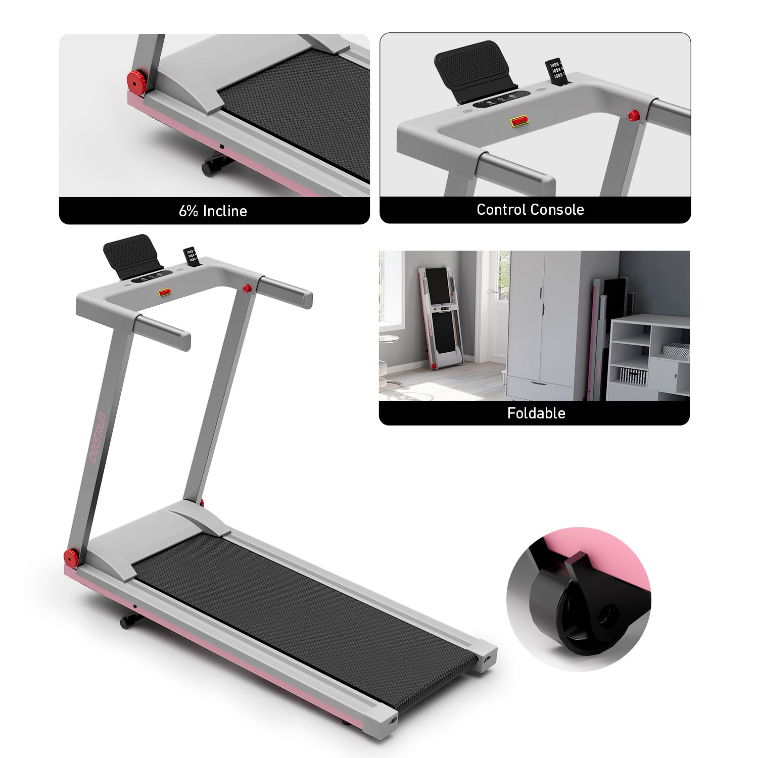 Deerrun A1#Color_Pink Grey