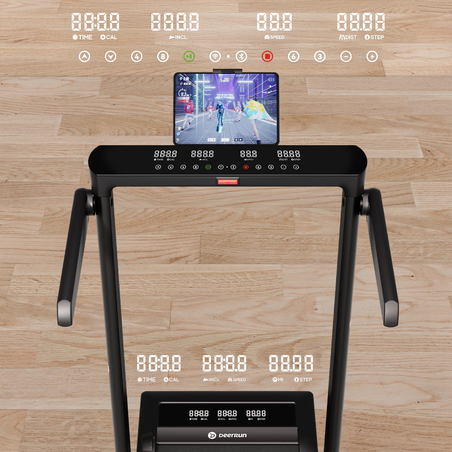 DeerRun Z10 Pro 12% Auto Incline Treadmill for Small-Space Hill Training at Home