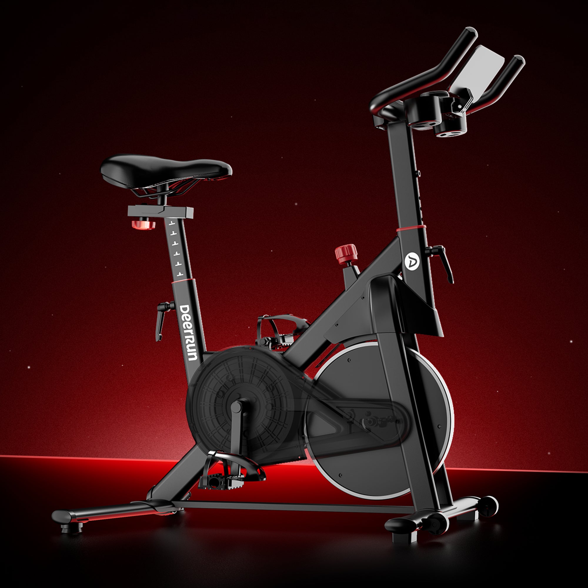 DeerRun S500 Pro King Size Indoor Exercise Bike for Tall Riders 32 Magnetic Resistance, LED Screen
